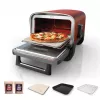 Ninja OO101EU välisgrill/barbeküü Elektriline + Söegrill Must, Punane, Hõbedane 2400 W