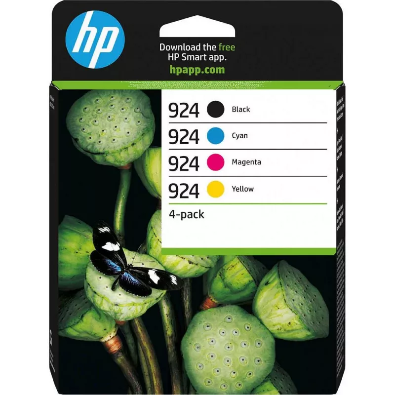 HP 924 CMYK originaalsete tindikassettide 4-pakk, must, tsüaan, magenta, kollane, 4 tk, 500 lehekülge, 400 lehekülge
