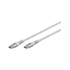 super-soft USB 2.0 põimitud kaabel, USB-C pistik > USB-C pistik (valge, 3 meetrit)