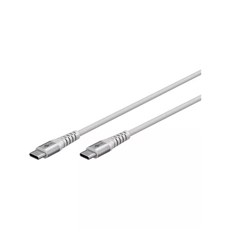 super-soft USB 2.0 põimitud kaabel, USB-C pistik > USB-C pistik (valge, 3 meetrit)