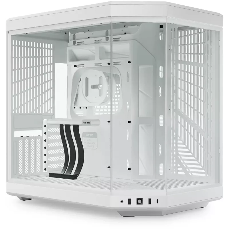PC korpus HYTE Y70 Midi Tower valge – toetab EATX, GPU kuni 42,2 cm, CPU jahutaja kõrgus 18 cm