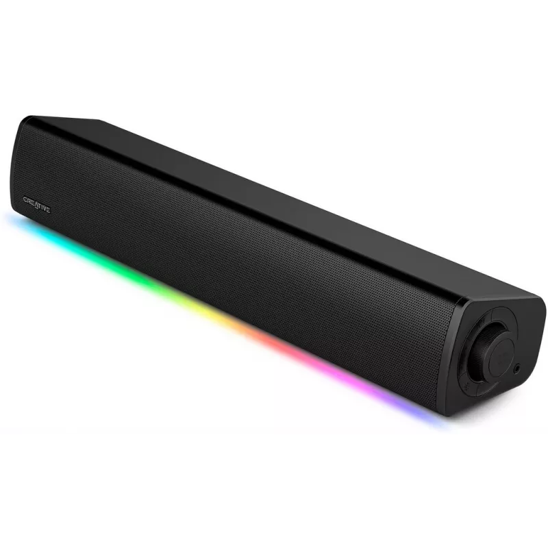 Sound Blaster GS3 kompaktne mänguheliriba RGB ja SuperWide tehnoloogiaga, USB-toitega, Bluetooth 5.4, kõrvaklappide väljundiga arvutile ja Macile