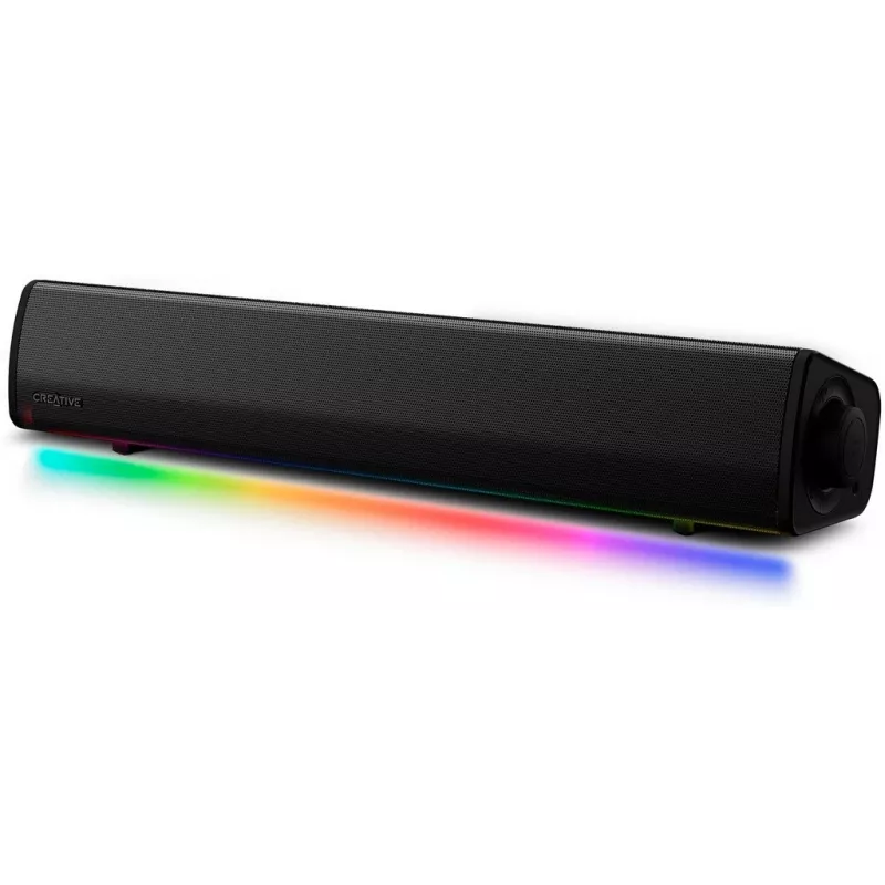 Sound Blaster GS3 kompaktne mänguheliriba RGB ja SuperWide tehnoloogiaga, USB-toitega, Bluetooth 5.4, kõrvaklappide väljundiga arvutile ja Macile