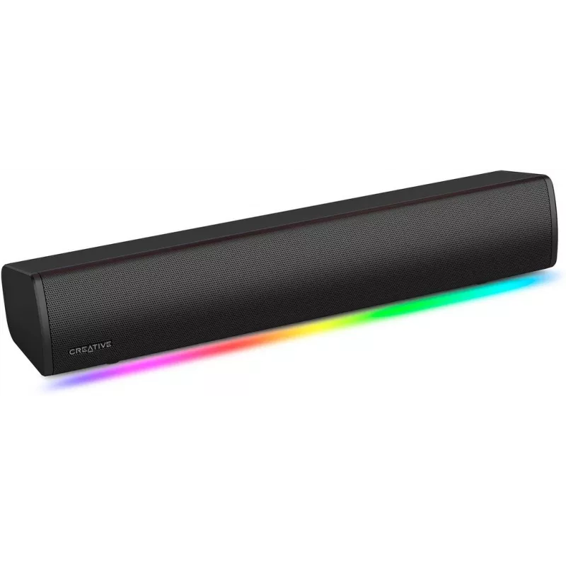 Sound Blaster GS3 kompaktne mänguheliriba RGB ja SuperWide tehnoloogiaga, USB-toitega, Bluetooth 5.4, kõrvaklappide väljundiga arvutile ja Macile