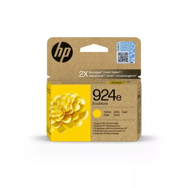 HP 924e EvoMore kollane originaal tindikassett