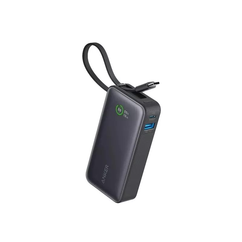 Powerbank 545 NANO 30W 10000mAh sisseehitatud USB-C kaabliga, must