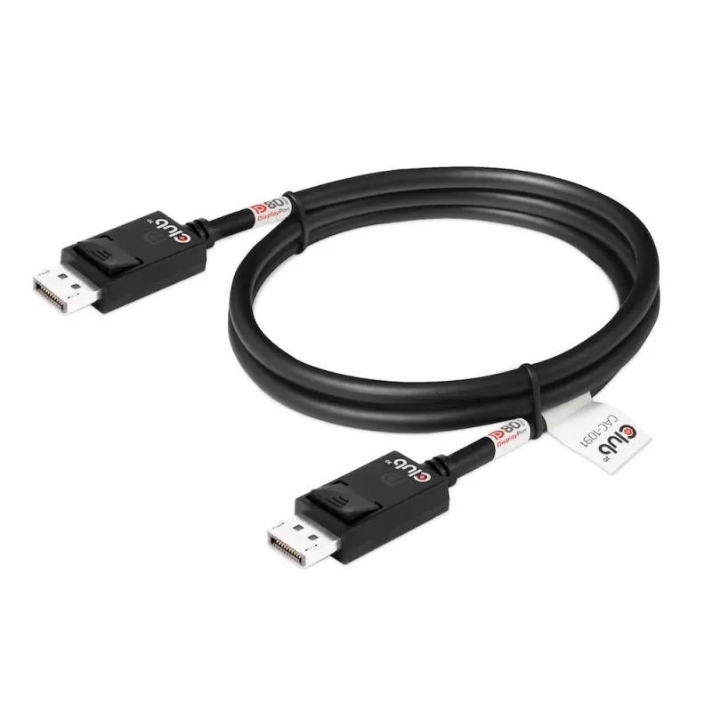 CLUB3D DisplayPort 2.1 Bi-Directional VESA DP80 Certified kaabel 4K240Hz, 8K60Hz or 10K30Hz M/M 1.2m/3.94ft