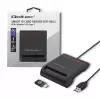 ID-kaardi lugeja QOLTEC Smart chip ID-kaardi skanner — USB, must, 84,5×65×16 mm, 63 g