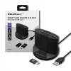 Smart Card Reader Qoltec 50632 USB 2.0 Must 1m kaabel
