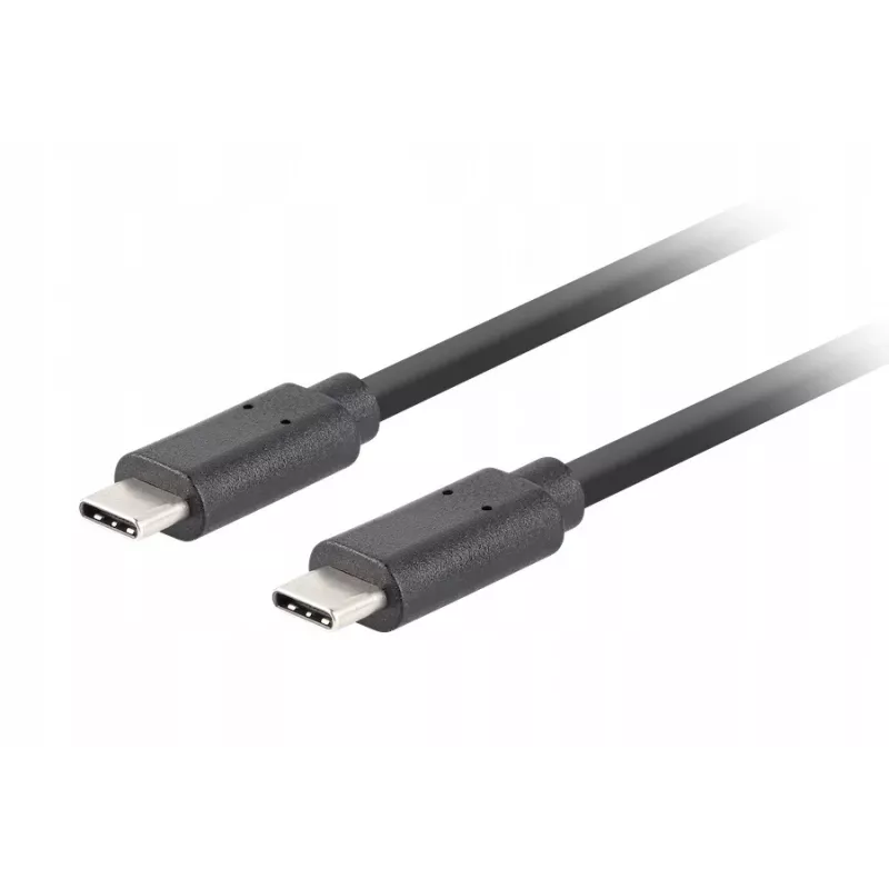 USB C-C kaabel LANBERG CA-CMCM-32CU-0018-BK USB 3.2 Gen 2, 1,8 m, must, 100 W PD, 4K video