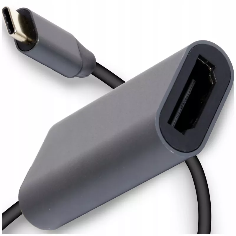 IBOX USB-C–HDMI-adapterkaabel, mudel IACFAK, USB-C (isane) HDMI-le (emane), 4K 60 Hz, sirged pistikud, hõbedane