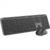 Logitech MK950 Signature õhuke klaviatuur hiirega kontori komplekt RF traadita ja Bluetooth QWERTY US International Graphite