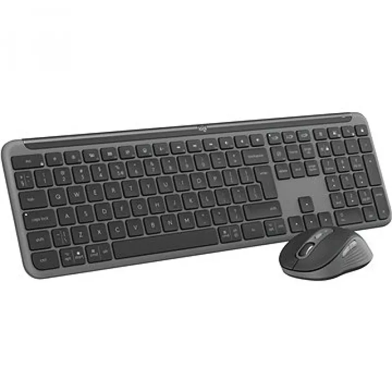 Logitech MK950 Signature õhuke klaviatuur hiirega kontori komplekt RF traadita ja Bluetooth QWERTY US International Graphite