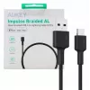 USB-A–USB-C kaabel AUKEY CB-CD30 0,9 m – must, punutud, USB PD 3.0, 0,48 Gbit/s