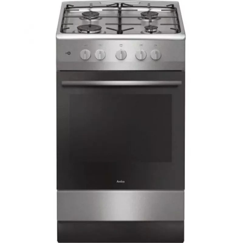 Cooker Amica, 57GGH4.23ZPF Xx, Gas, Extrudat, Stainless Steel, 50 cm