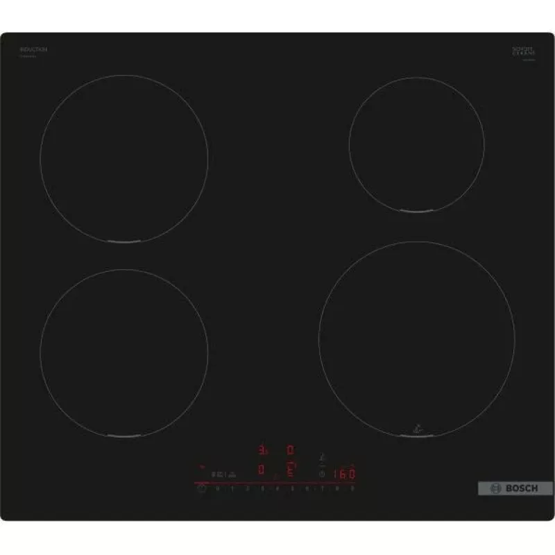 Built-In Hob Bosch PUE611HC1E, Induction, 4 Cooking Zones, PerfectFry Plus, Home Connect, Võimsus Boost , 60cm, Must