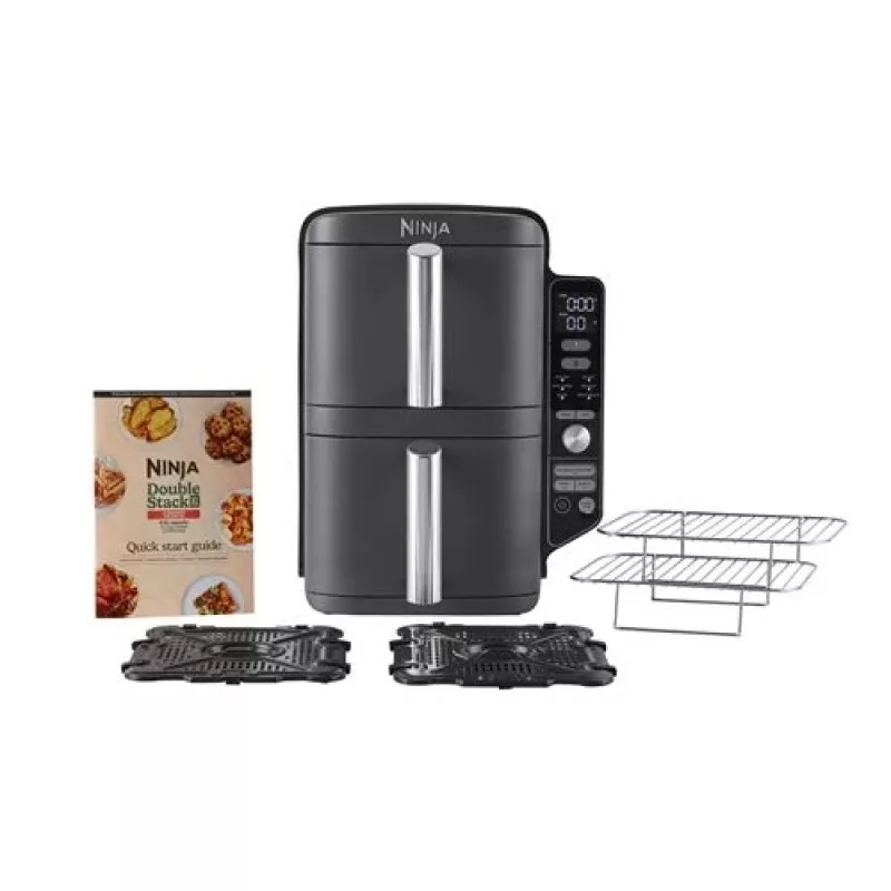 Ninja SL400EU fritüür Double 9.5 L 2470 W kuumaõhufritüür Must, Hall