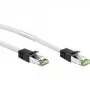 Wentronic Goobay - ühenduskaabel - RJ-45 (M) RJ-45 (M) - 10 m - SFTP, PiMF - CAT 8.1 - halogeenivaba, valatud, takerdumisvastane, keerdjuhtmetega - valge (55129)