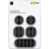 Kaabliklamber Goobay 70683 Lauale Seinale Must 5 tk