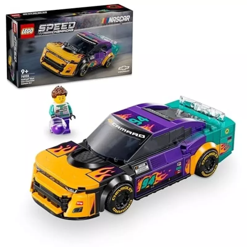 Ehituskomplekt LEGO Speed Champions 76935 NASCAR Next Gen Chevrolet Camaro ZL1, 328 tk, 1 minifiguur, vanus 9+