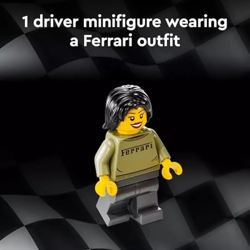 LEGO Speed Champions Ferrari F40 Supercar ehitatav sõidukimänguasi mudelauto 9+ aastastele poistele ja tüdrukutele juhi minifiguuriga laste magamistuppa
