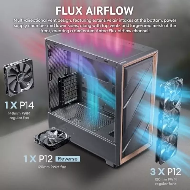 Antec 0-761345-10133-2 arvutikorpus MIDI Tower must puit