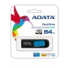 ADATA 64GB DashDrive UV128 USB-mälupulk USB Type-A 3.2 Gen 1 (3.1 Gen 1) Must, Sinine