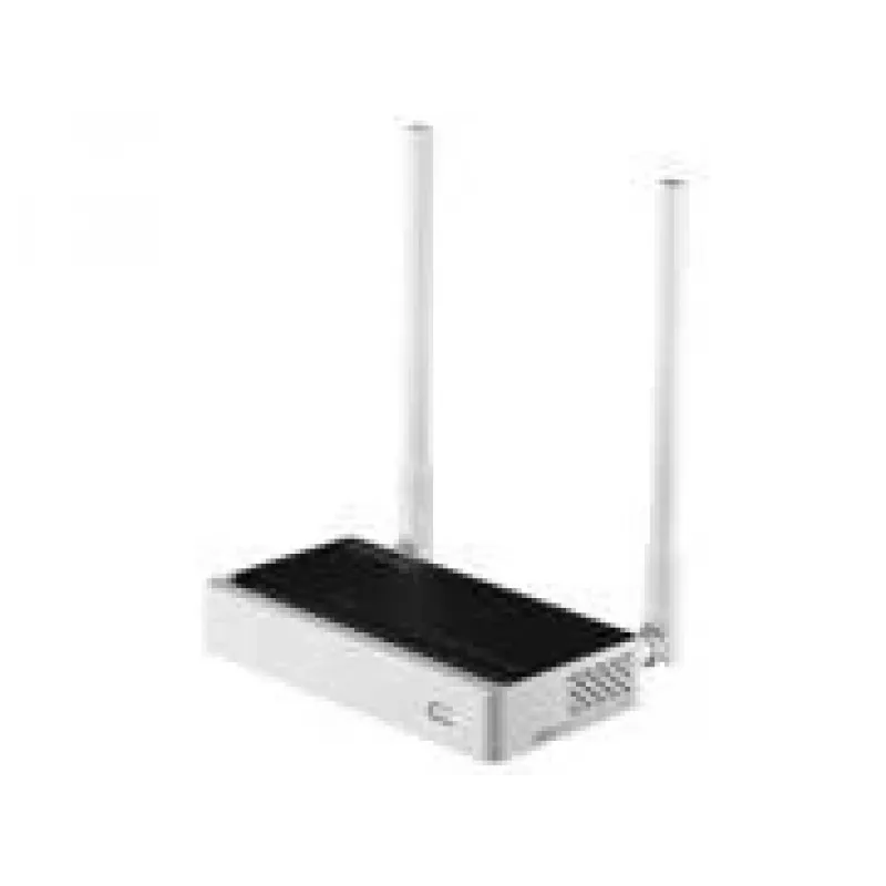 Laualine ruuter TOTOLINK N300RT — ühe ribaga 2,4 GHz Wi‑Fi 4, 300 Mbps, 5x RJ-45 Fast Ethernet porti, 2 välist 5 dBi antenni