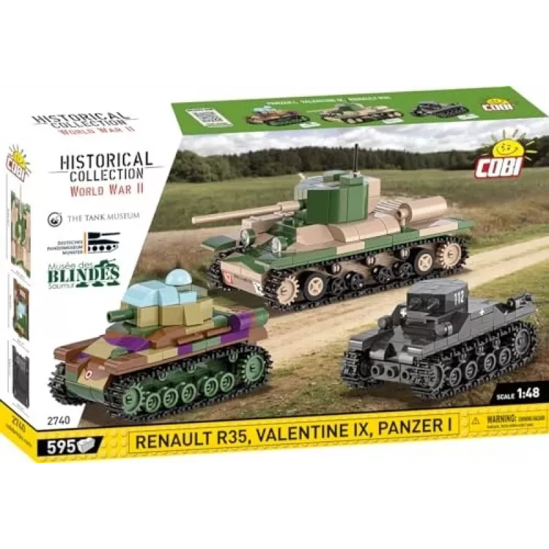 Ehituskomplekt COBI Renault R35 Valentine IX Panzer I 595 osa