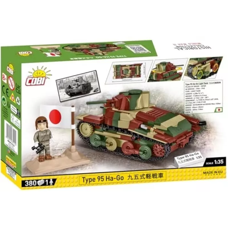 Cobi Historical Collection WWII Tüüp 95 Ha-Go Tank, Multi
