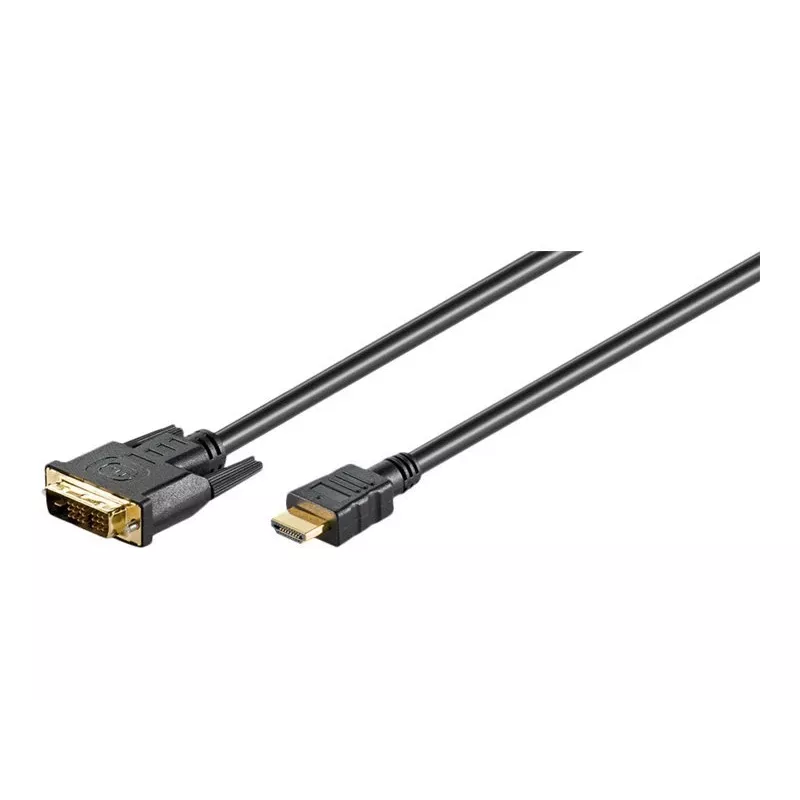 Goobay | DVI-D/HDMI-kaabel, kullatud | 51580 | DVI-D isane Single-Link (18+1 kontakt) | HDMI isane (tüüp A) | HDMI-DVI-D | 2 m