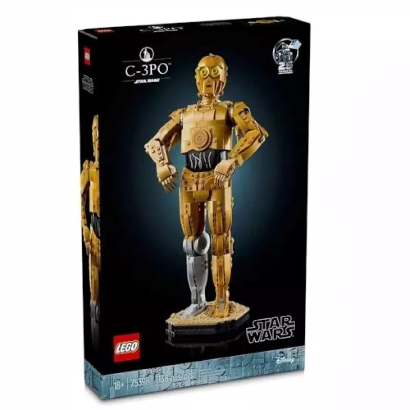 LEGO ehitatav figuur Star Wars C-3PO mudel 75398 — 1 138 osa, 380 mm väljapanekukollektsiooni ese
