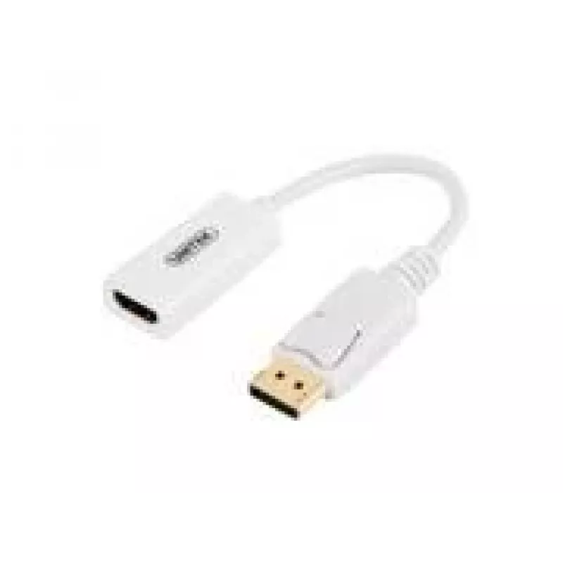 UNITEK kullatud DisplayPort DP-HDMI 4K UHD HDTV isane-emane adapterkaabel Y-6332 valge