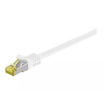 Wentronic Goobay Cat.7 paigalduskaabel, S/FTP (PiMF), valge, 0,5 m - LSZH halogeenivaba, vask, RJ45-pistik (91090)
