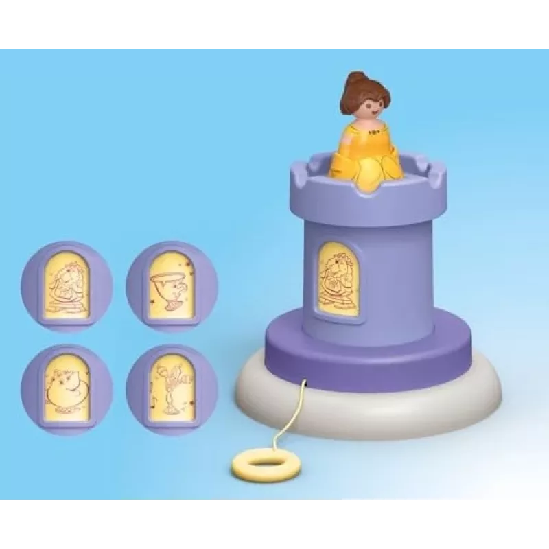 PLAYMOBIL JUNIOR & Disney: Belle'i mängutorn heliga | Mängukomplekt väikelastele vanuses 1-3