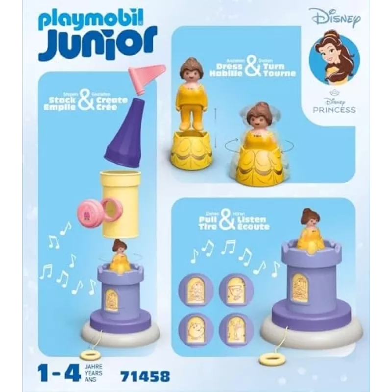PLAYMOBIL JUNIOR & Disney: Belle'i mängutorn heliga | Mängukomplekt väikelastele vanuses 1-3