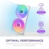 Ventilaator NZXT RF-U28HF-W1 140mm 2000 RPM 98.61 CFM Valge