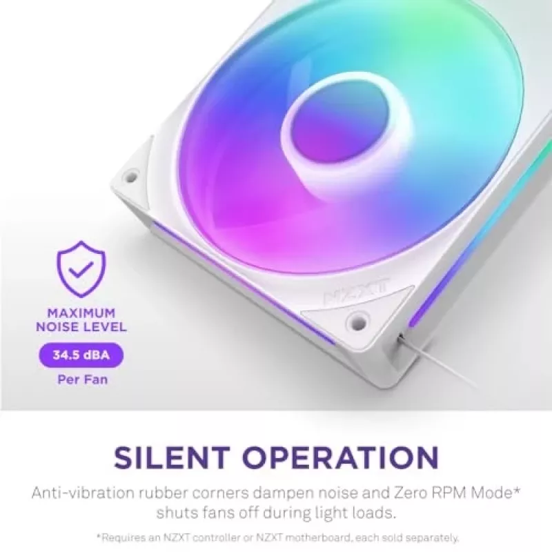 Ventilaator NZXT RF-U28HF-W1 140mm 2000 RPM 98.61 CFM Valge