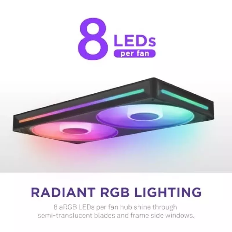 NZXT F280 RGB Core 140mm ARGB PWM 2-Pack Must
