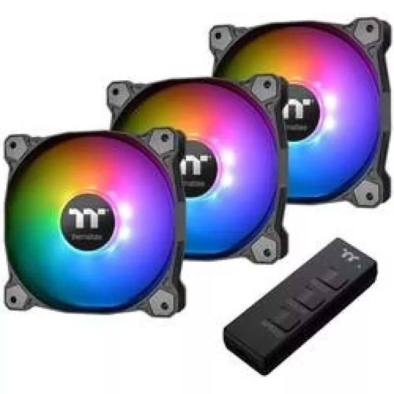 Thermaltake Pure 12 ARGB 120mm korpusventilaatorid 3-pakk must
