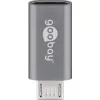 Goobay USB 2.0 Hi-Speed Adapter, hall, hall – USB-C™-pistikupesa > USB 2.0 mikro-pistik (tüüp B) (55553)
