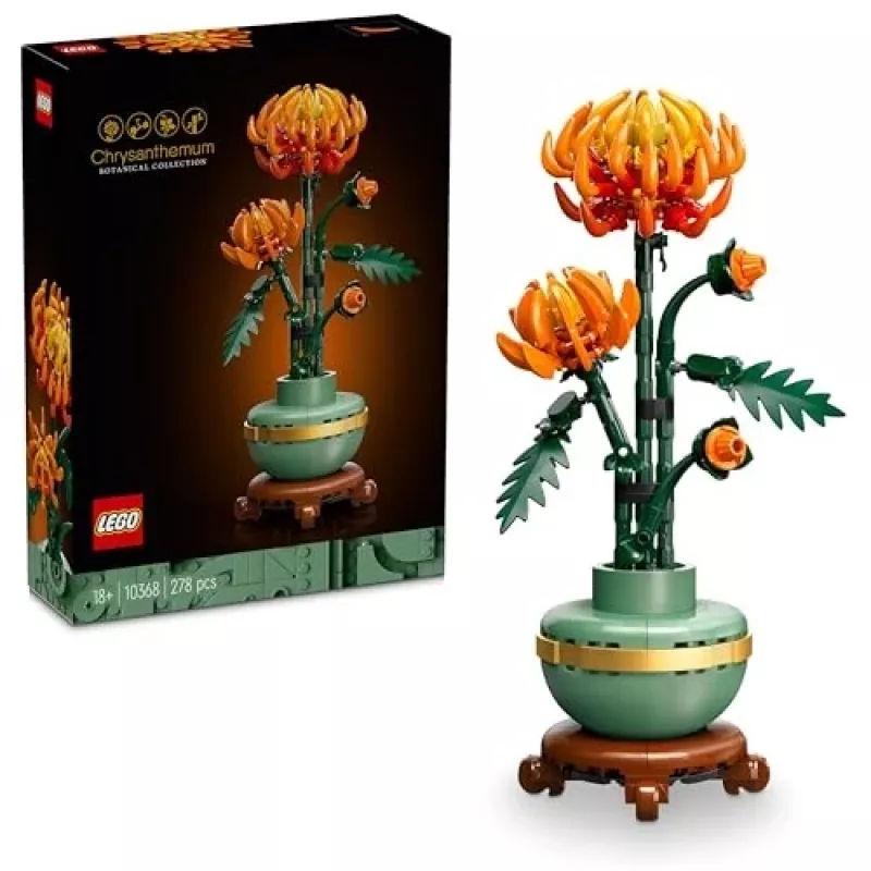 LEGO Icons Krüsanteemilille ehituskomplekt loominguline mudelikomplekt täiskasvanutele kunsttaime ehitamiseks kingitus naistele meestele talle või talle kodu kontor