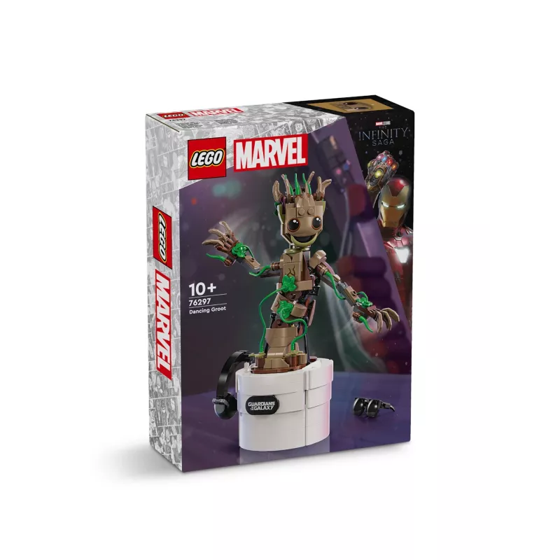LEGO Marvel Tantsiv Groot ehitatav animeeritud mänguasi tegelaskuju Galaktika Valvurid laste käsitsi juhitav interaktiivne mängukomplekt superkangelane
