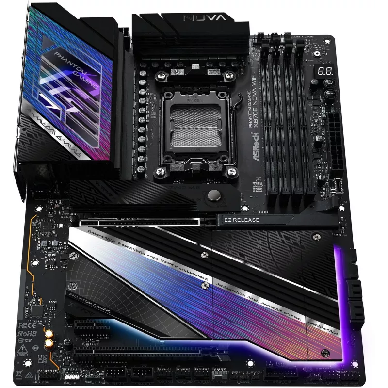 Emaplaat ASROCK MK X870E NOVA WIFI AMD X870E Socket AM5 ATX, DDR5, 4x DIMM, 256GB, Wi‑Fi 7, BT 5.4, 5Gb LAN, PCIe Gen5 M.2