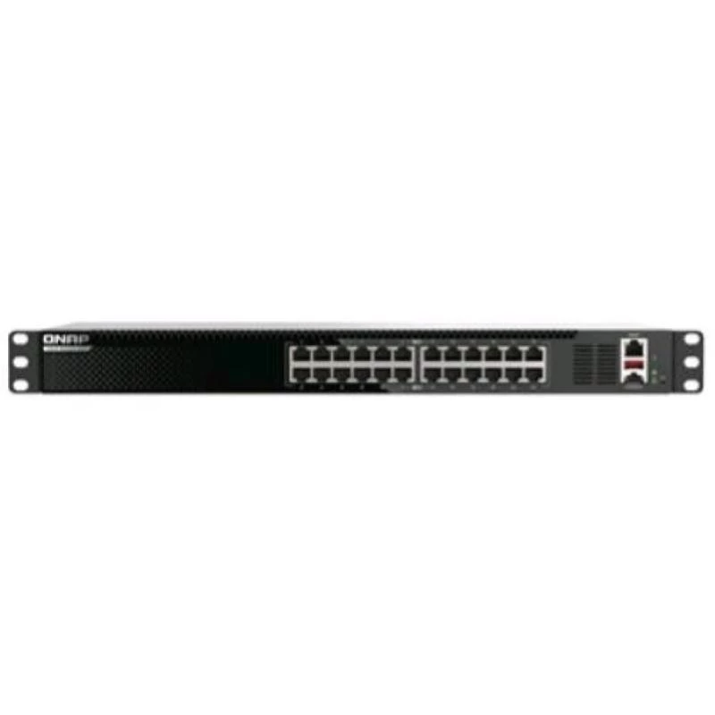 QNAP QSW-M3224-24T võrgukommutaator hallatav L3 10G Ethernet (100/1000/10000) 1U must, hõbedane