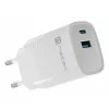 Juhtmega mobiilseadme laadija NATEC NUC-2140, 30W, USB-C PD 3.0 + USB-A, Samsung AFC, Valge