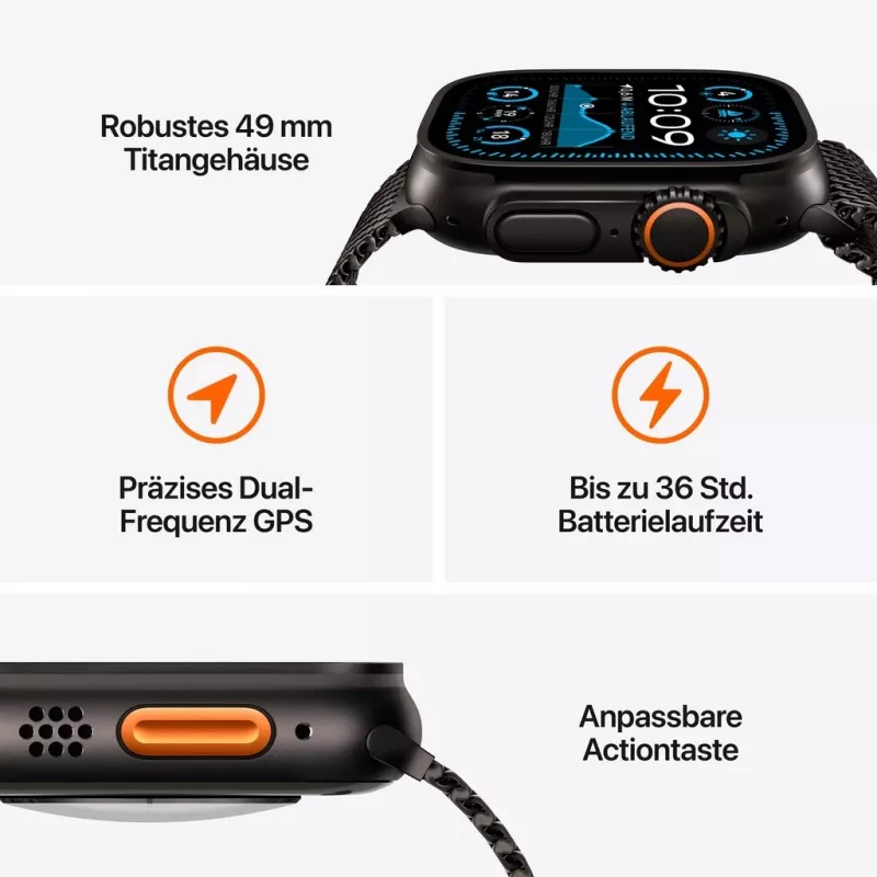 Apple Watch Ultra 2 - 49 mm - Must titaan