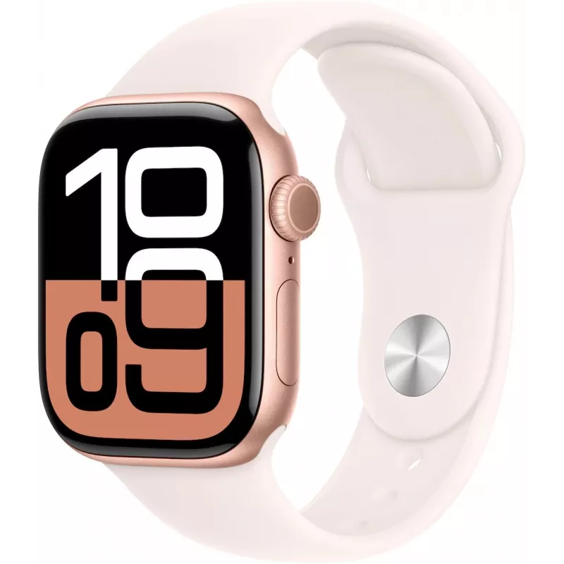 APPLE Watch Series 10 GPS 42mm Roosakullast Alumiiniumkorpuse ja Light Blush Sport Band - S/M