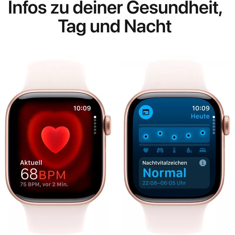 APPLE Watch Series 10 GPS 42mm Roosakullast Alumiiniumkorpuse ja Light Blush Sport Band - S/M