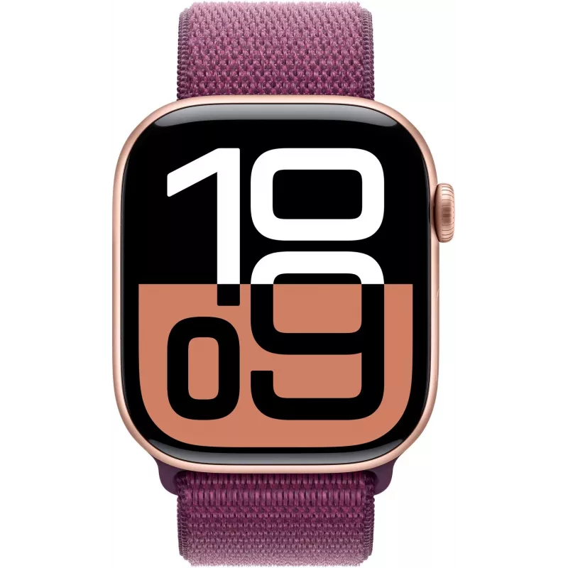 APPLE Watch Series 10 GPS 46 mm roosakuldne alumiiniumkorpus ploomivärvi Sport Loop rihmaga